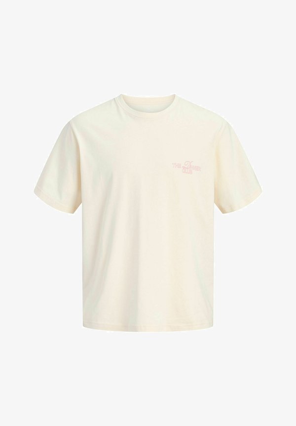 Jack & Jones JORSKETCH TEE SS CREW NECK TG - Print T-shirt - antique white