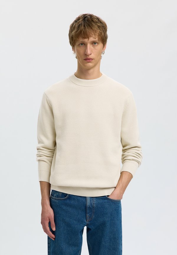 Selected SLHDANE LS KNIT STRUCTURE CREW NECK NOOS