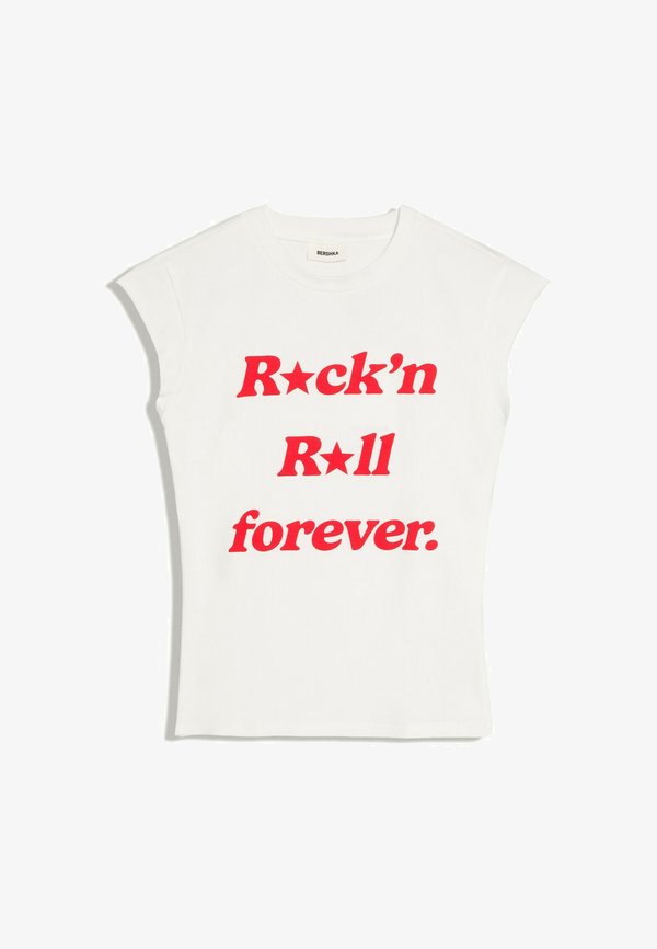 Bershka REGULAR FIT - PRINT T-SHIRT - Print T-shirt - white