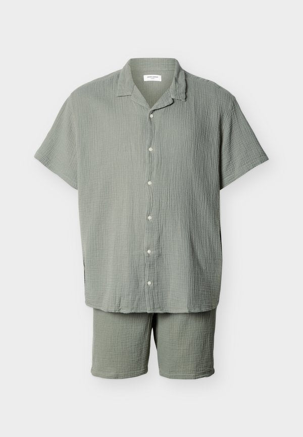 Jack & Jones JOREASTER PATRAS SHIRT SET - Shorts - mulled basil