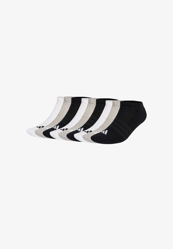 adidas Performance UNISEX CUSHIONED ESSENTIALS LOW CUT 6 PAIR PACK - Sneaker socks - grey white black