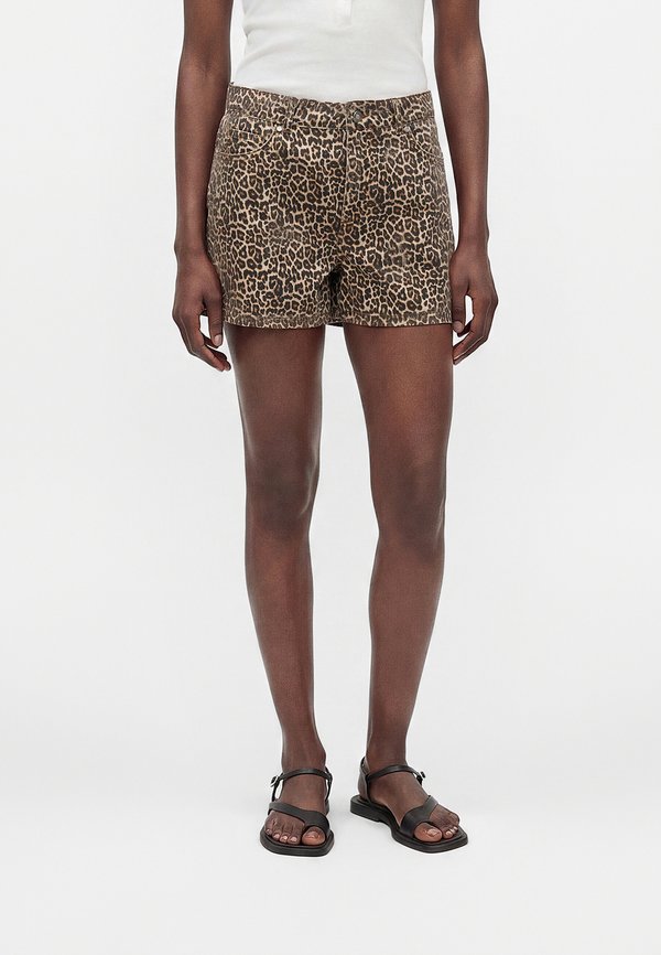 ONLY ONLJAGGER SILLA MOM - Denim shorts - peyote/black