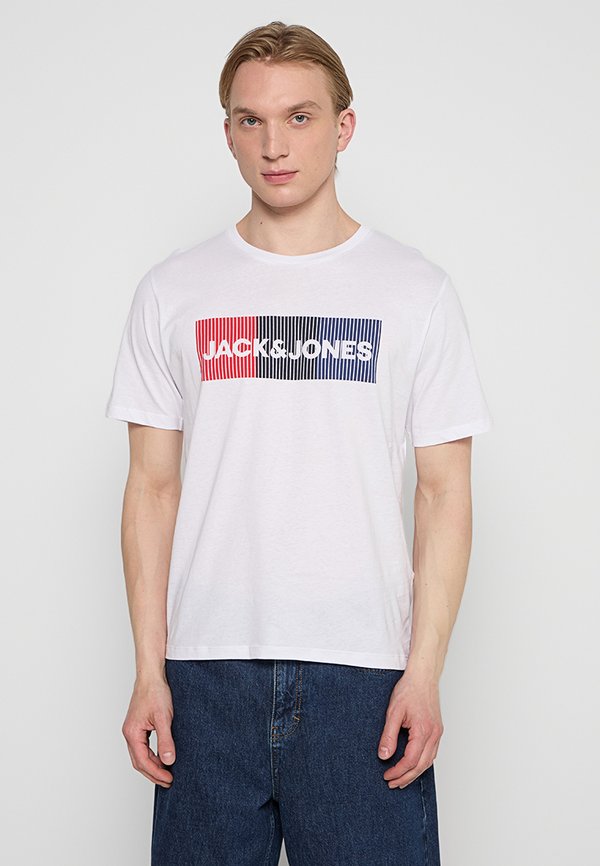 Jack & Jones JWHCORP LOGO TEE PLAY2 SS O-NECK - Print T-shirt - white