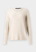 Vero Moda VMCREWLEFILE  V-NECK  - Jumper - birch/silver coloured