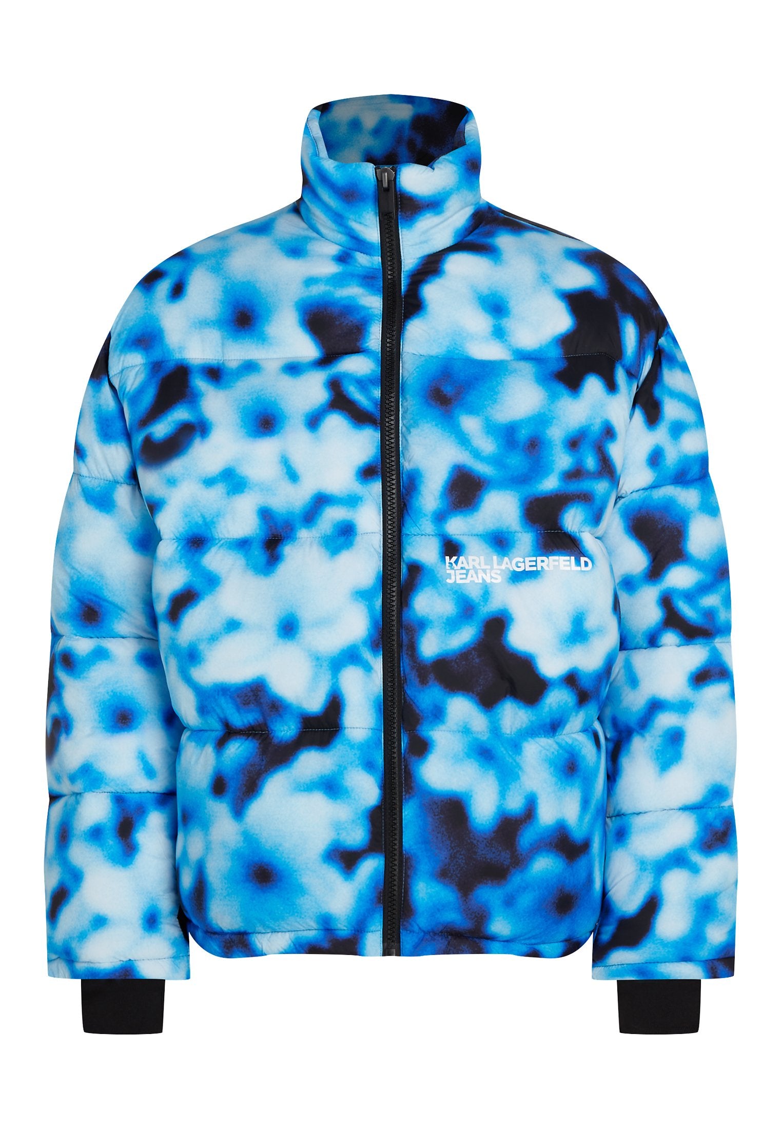 BLURRED ALL-OVER PRINT PUFFER Media 1