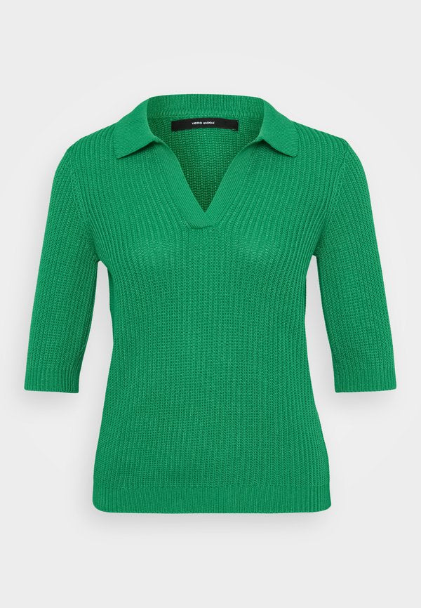 Vero Moda Petite VMLUX 2/4 - Polo shirt - bosphorus