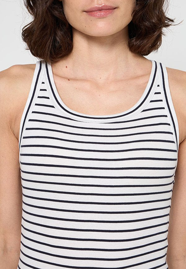 Marc O'Polo DENIM TOP, SLL, RIB, SLIM FIT, YD STRIPES