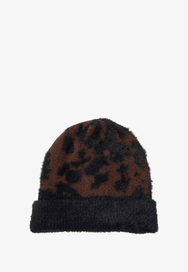 TOM TAILOR Beanie - big brown leo design