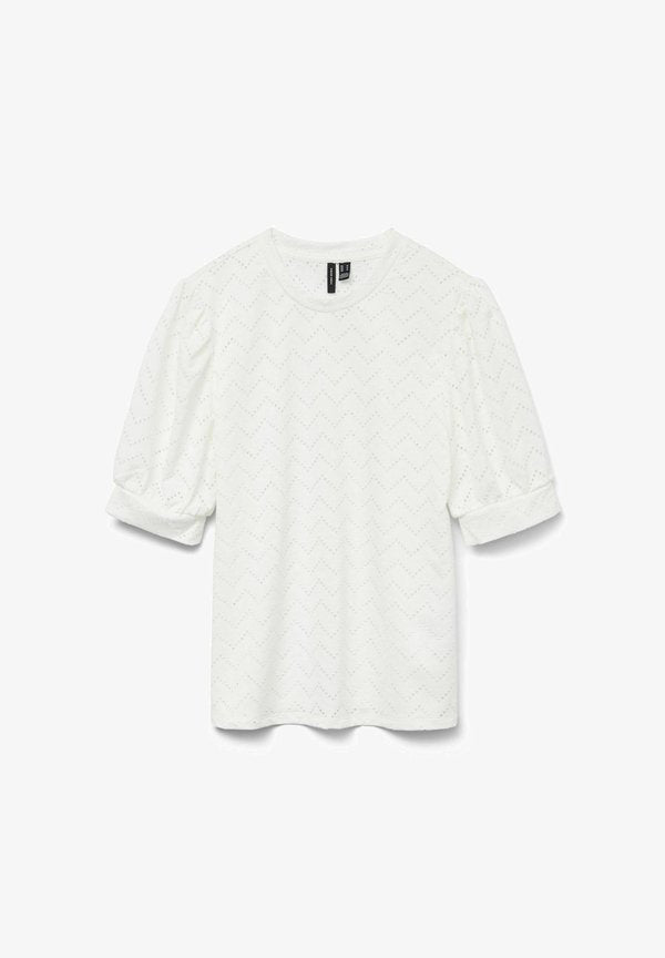 Vero Moda VMTHAS - Print T-shirt - snow white