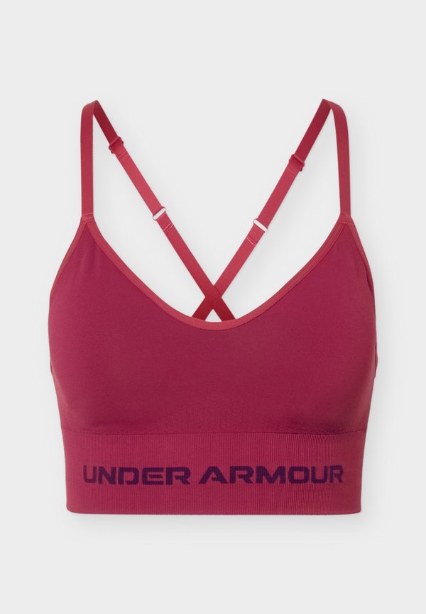 Under Armour VANISH SEAMLESS LOW - Light support sports bra - claret/ox blood