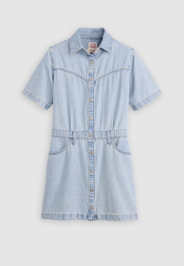 Levi's® LOGAN WESTERN DRESS - Denim dress - blasted stone