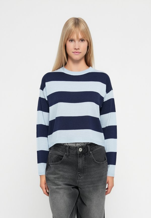 ONLY ONLDERRY STRIPE O NECK  - Jumper - cashmere blue