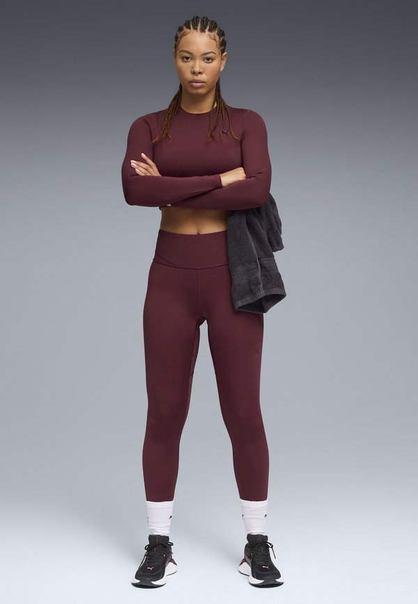 Puma CROPPED - Long sleeved top - ruby shimmer