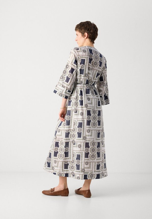 Marc O'Polo DRESS V NECK LONG SLEEVE PRINT