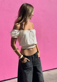 Bershka Blouse - white