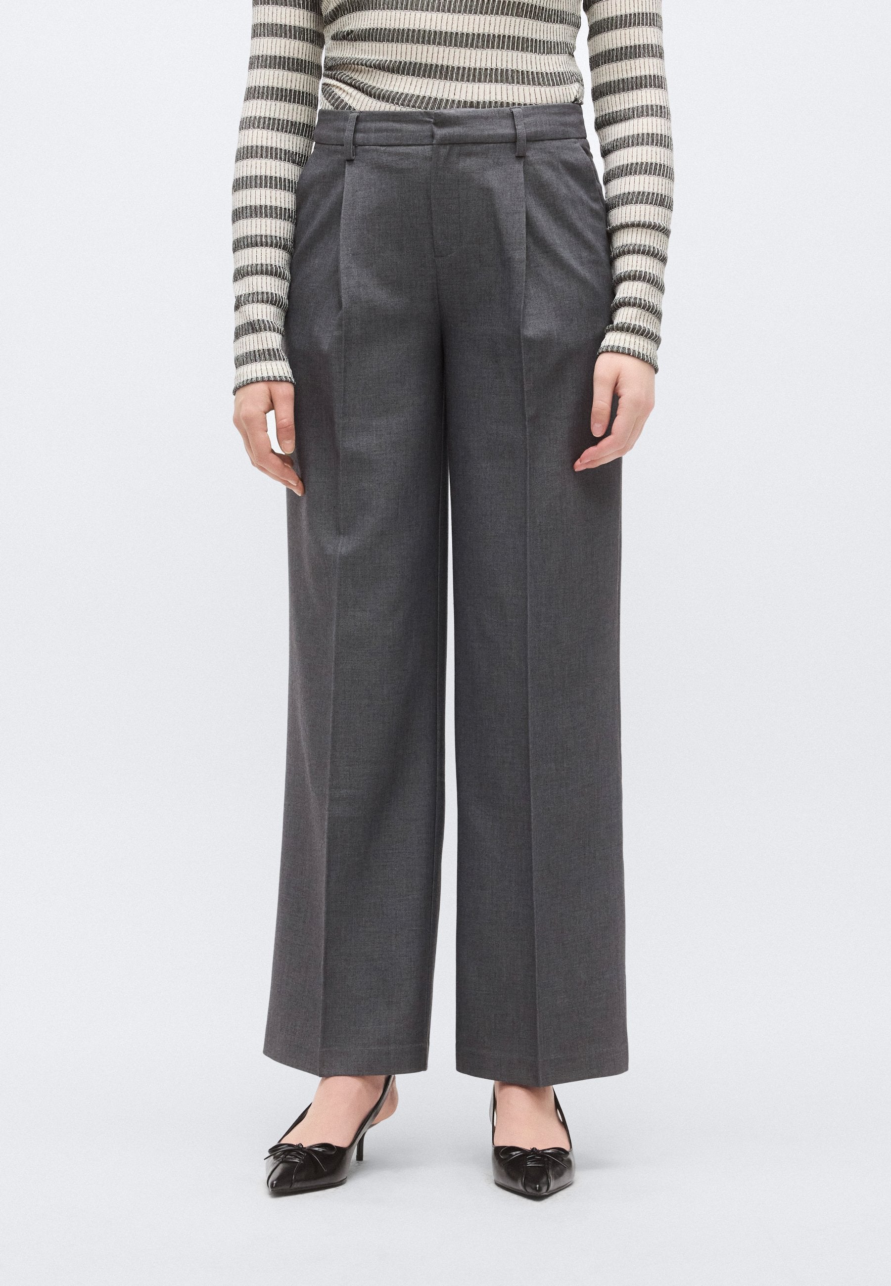 Gina Tricot Tall WIDE PLEATED TROUSERS