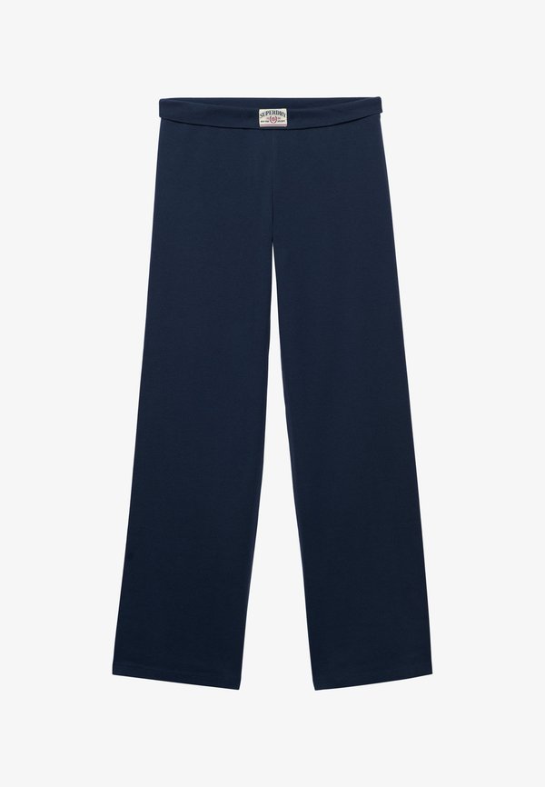 Superdry & Co SUPERDRY ATHLETIC ESSENTIALS FOLD OVER JOGGERS.. - Tracksuit bottoms - standard navy