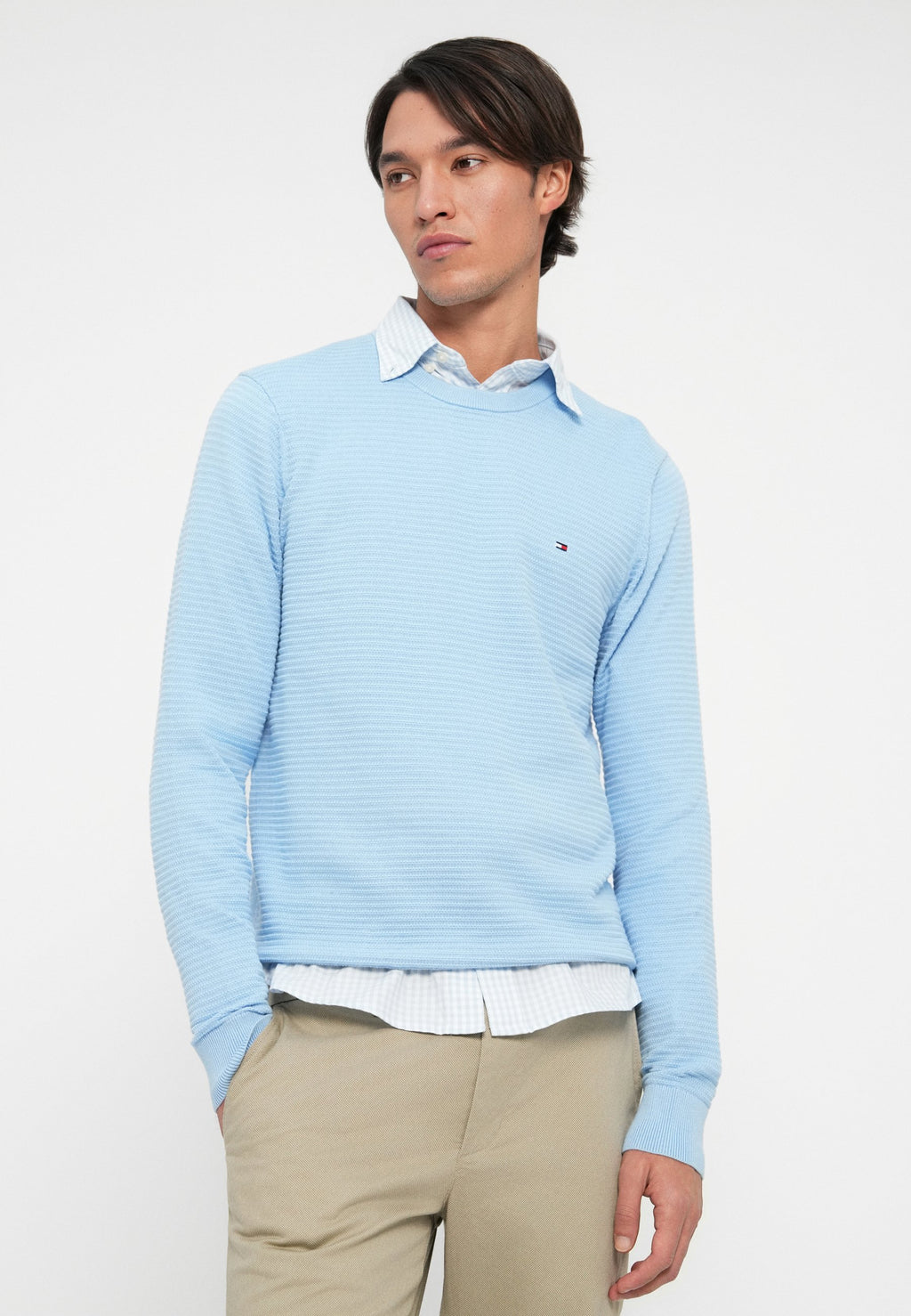 TEXTURED KNIT CREW NECK JUMPER Media 5