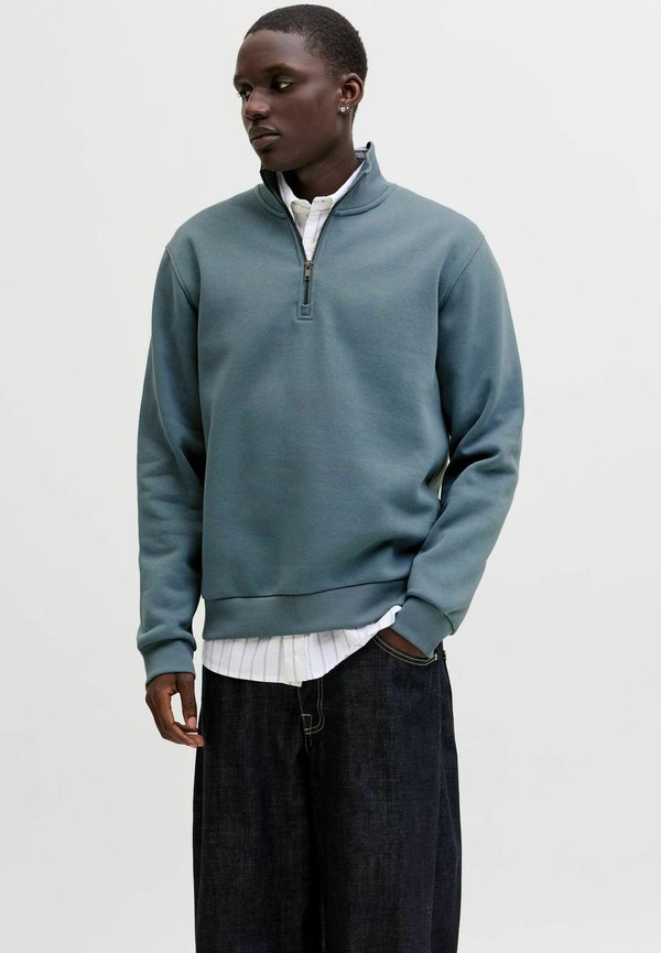 Jack & Jones JJEBRADLEY SWEAT HALF ZIP NOOS - Sweatshirt - blue mirage