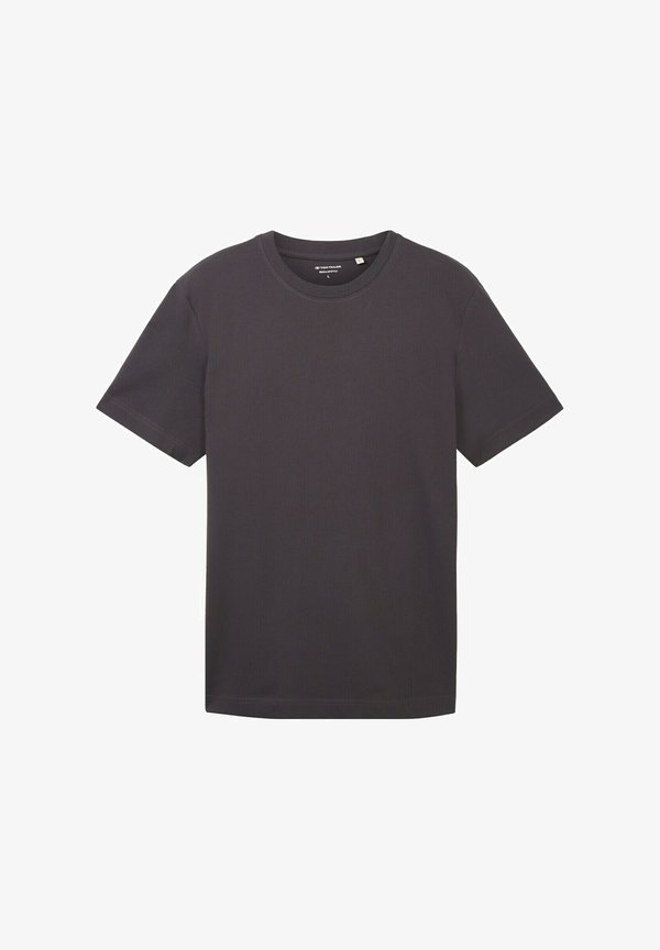 TOM TAILOR MIT STRUKTUR - Basic T-shirt - tarmac grey