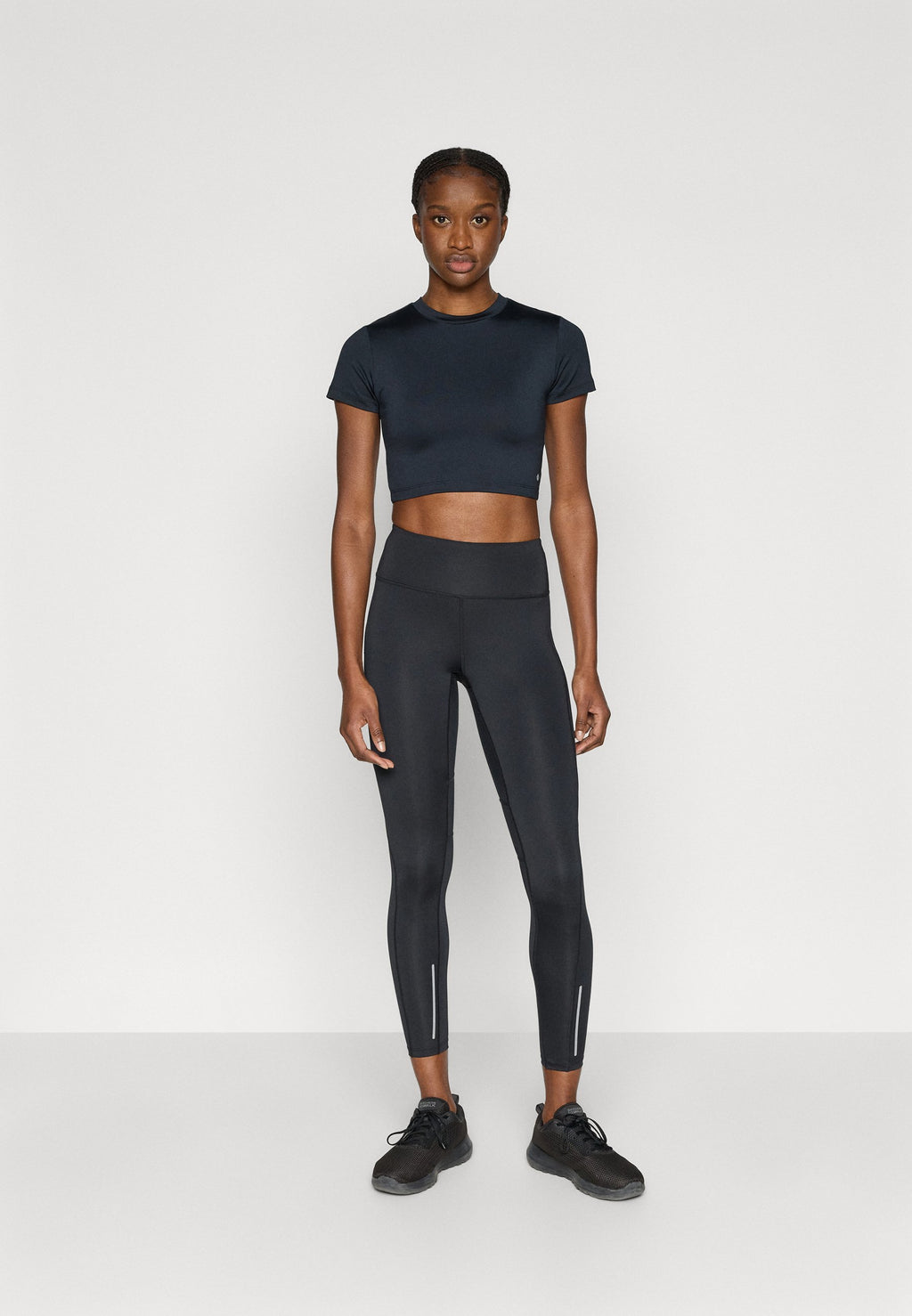 Even&Odd active 7/8 LENGTH MID RISE LEGGINGS WITH REFLECTIVE STRIP