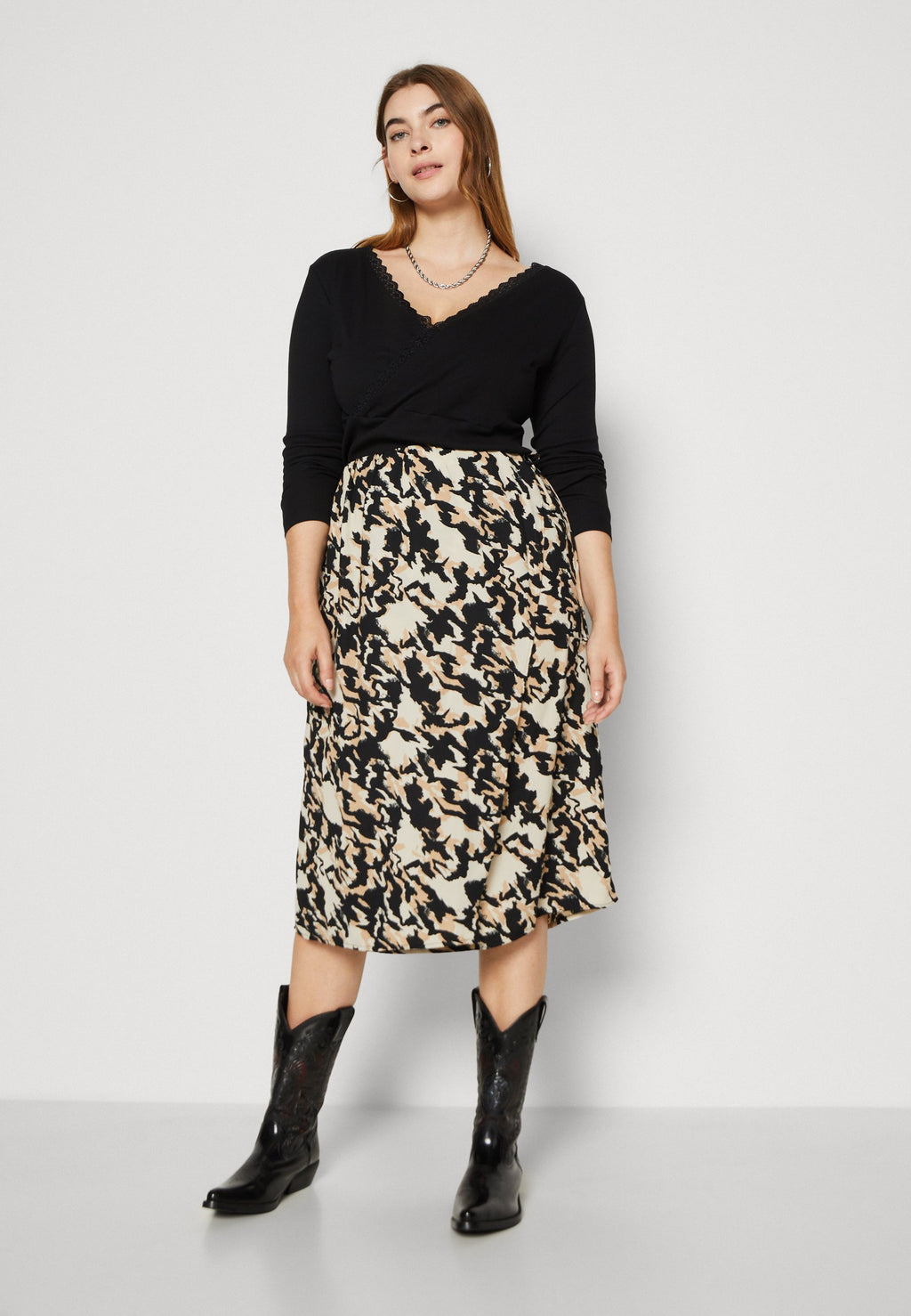 Vero Moda Curve VMCNORA CALF TIE SKIRT