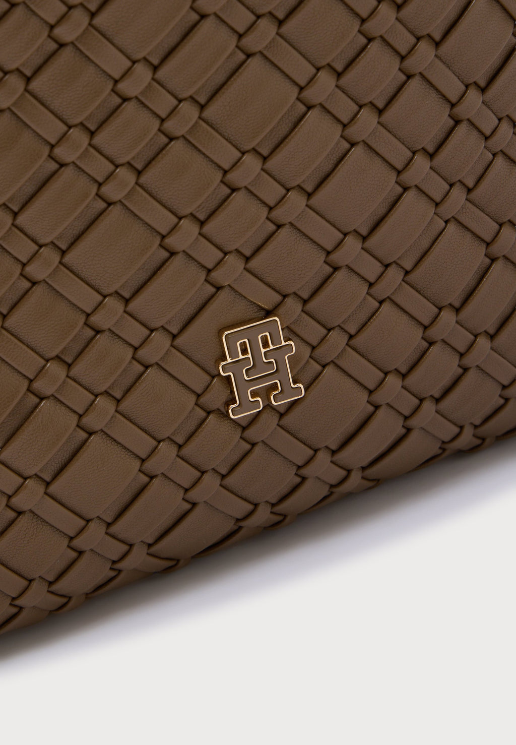 Tommy Hilfiger TH MONOGRAM BRAIDED HOBO BAG