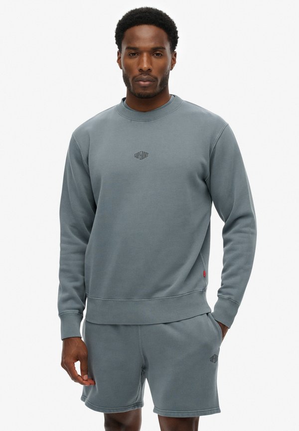 Superdry & Co LOGO CREW - Sweatshirt - stormy weather blue