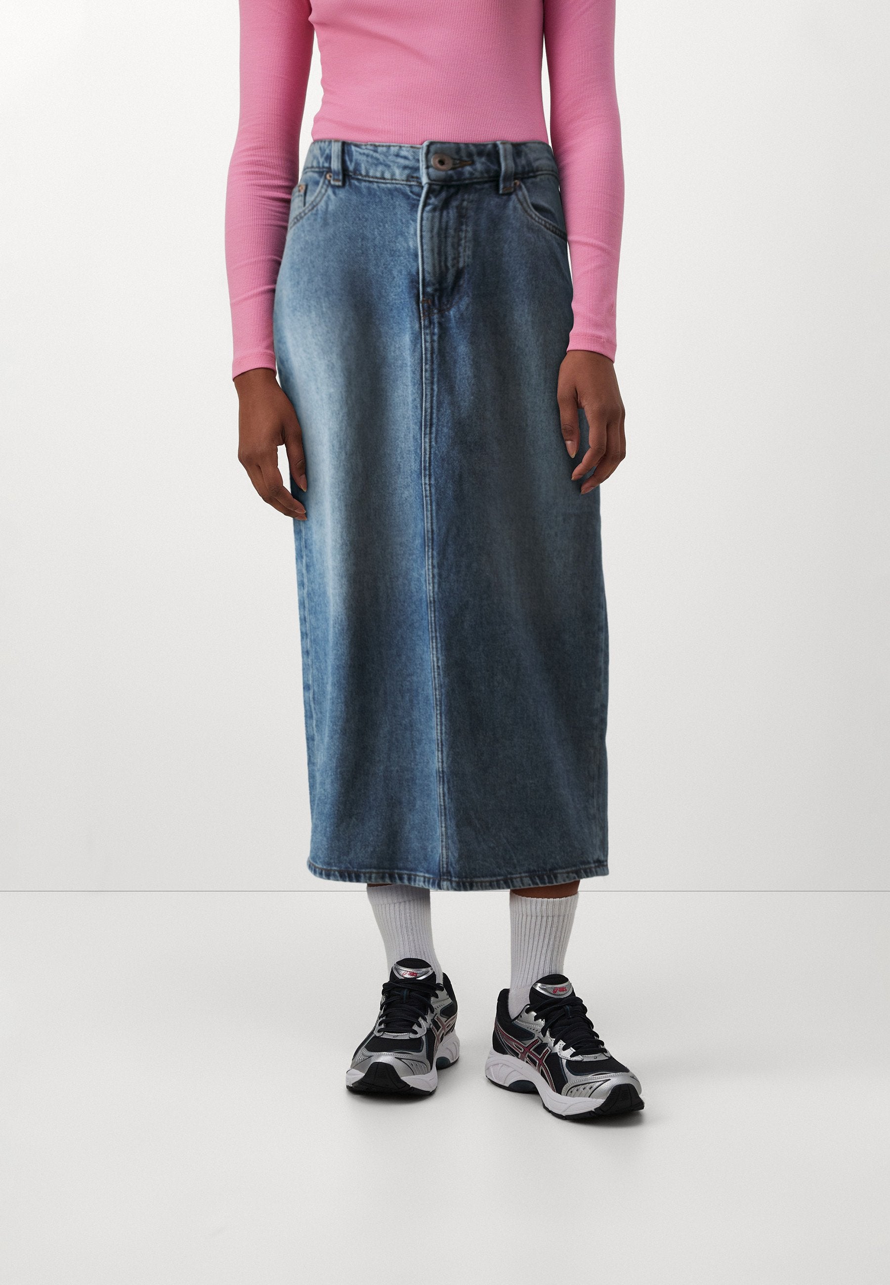 ONLY ONLAYOE BACK SLIT MIDI SKIRT