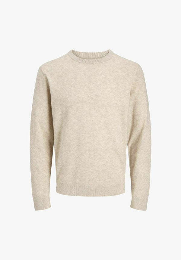 Jack & Jones Knitted Plain Knitted - Jumper - oatmeal
