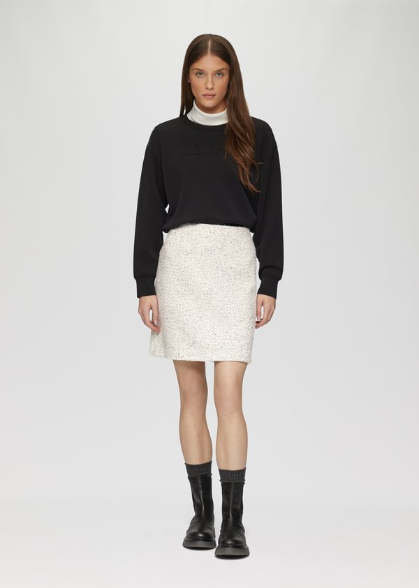 s.Oliver MIT VERDECKTEM REISSVERSCHLUSS - A-line skirt - beige