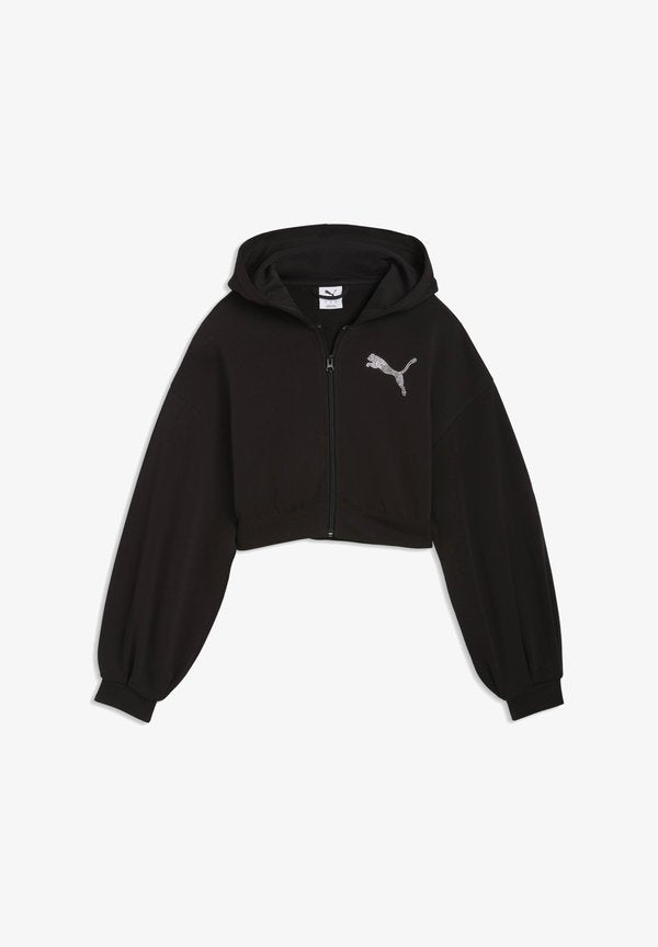 Puma GRAPHIC BEDAZZLED - Zip-up sweatshirt - puma black