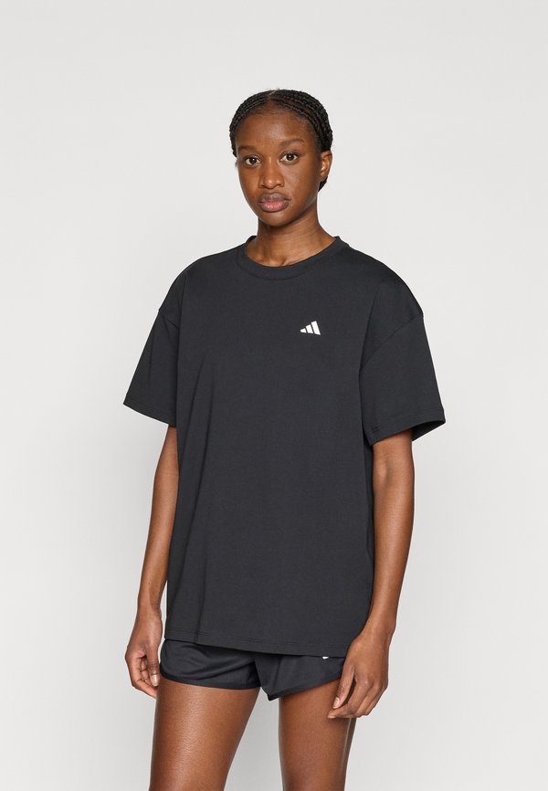 adidas Performance POWER ESSENTIALS WORKOUT OVERSIZED - Basic T-shirt - black