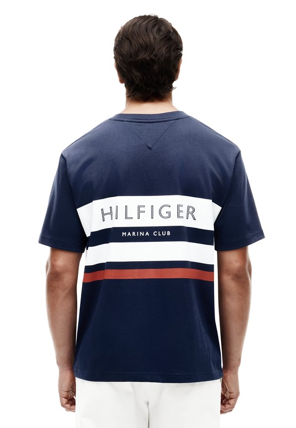 Tommy Hilfiger SAIL COLORBLOCK ATHLEISURE SAIL PACK - Print T-shirt - carbon navy