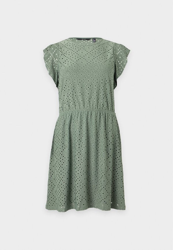 Vero Moda VMTASSA FRILL - Day dress - laurel wreath