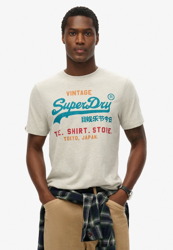Superdry & Co Print T-shirt - quantico grey jaspe marl