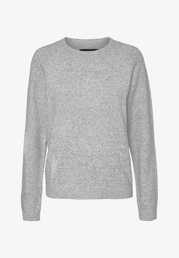 Vero Moda VMDOFFY O NECK - Jumper - light grey