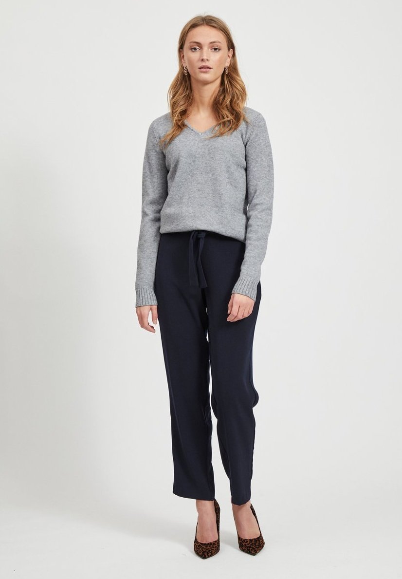 VILA VIRIL V-NECK L/S KNIT TOP - NOOS