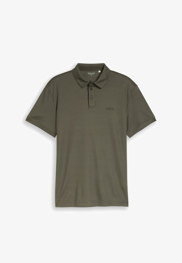 TOM TAILOR POLOSHIRT MIT LOGO-PRINT - Polo shirt - deep leaf green two tone