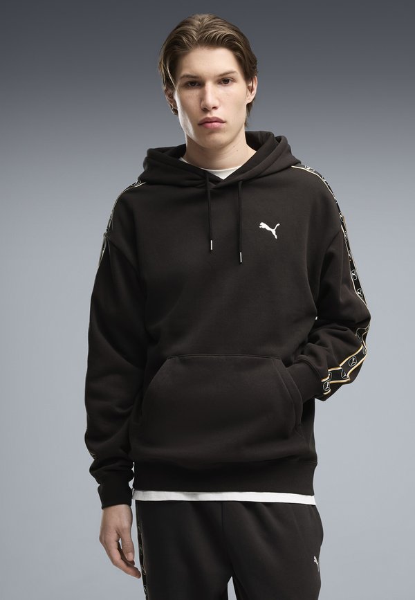 Puma ESSENTIALS ELEVATED TAPE RELAXED HOODIE - Hoodie - black