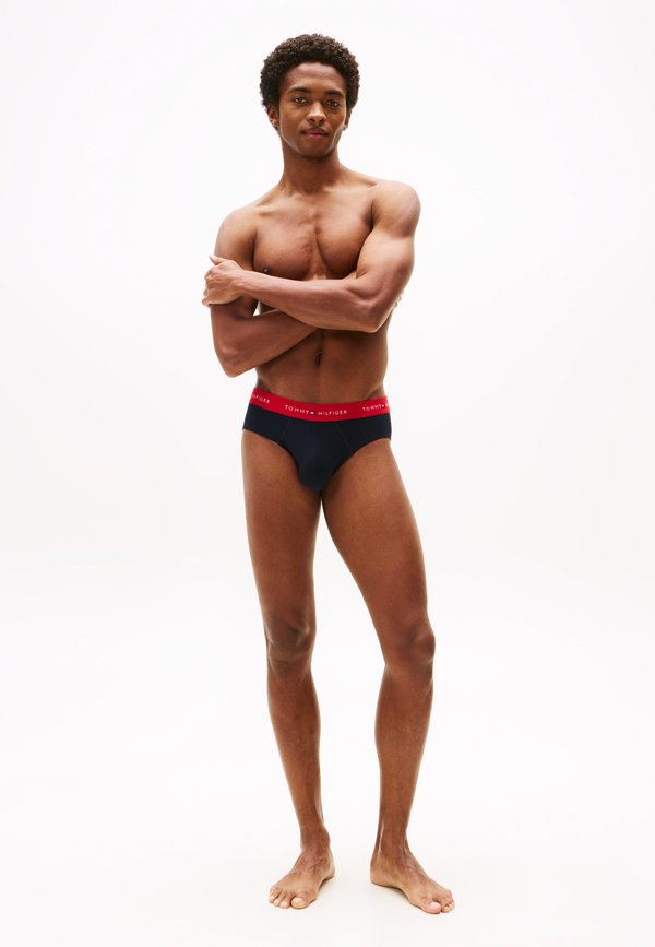 Tommy Hilfiger SIGNATURE BRIEF 3 PACK - Briefs - desert sky/primary red/white