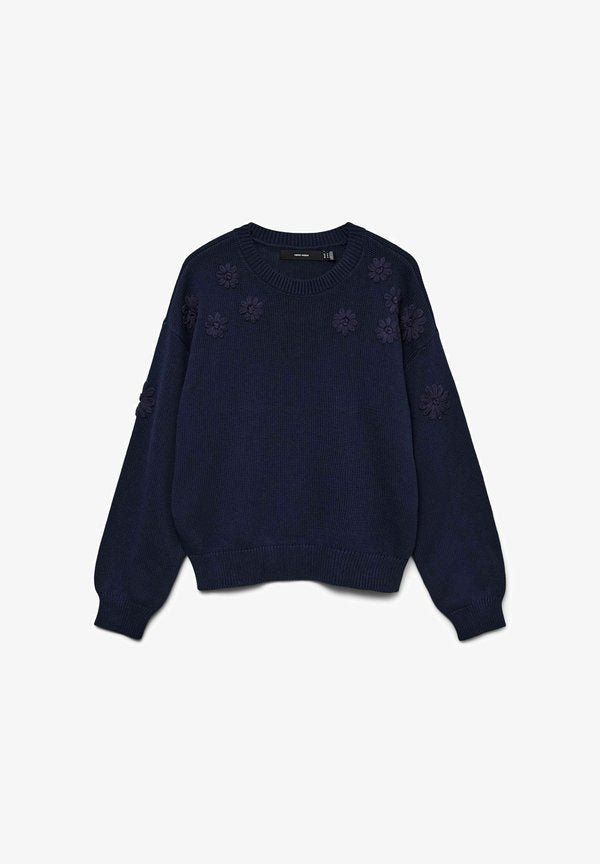 Vero Moda Knitted VMDAISY Knitted - Jumper - navy blazer