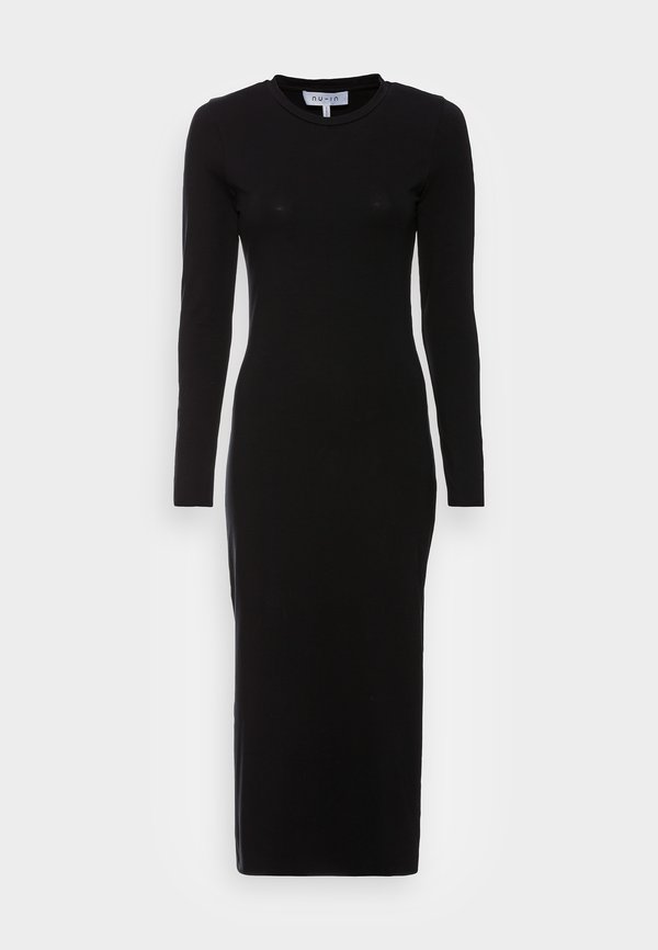 NU-IN LONG SLEEVE MIDI DRESS WITH SLIT