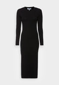 NU-IN LONG SLEEVE MIDI DRESS WITH SLIT