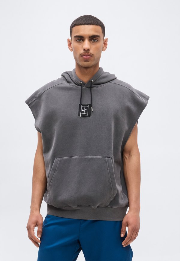 Nike Performance NIKECOURT ADVANTAGE SLAM SLEEVELESS HOODY - Hoodie - anthracite