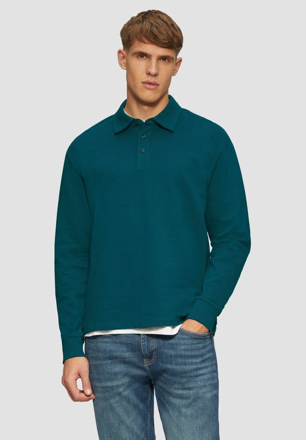 s.Oliver MIT LOGO-PATCH - Polo shirt - petrol