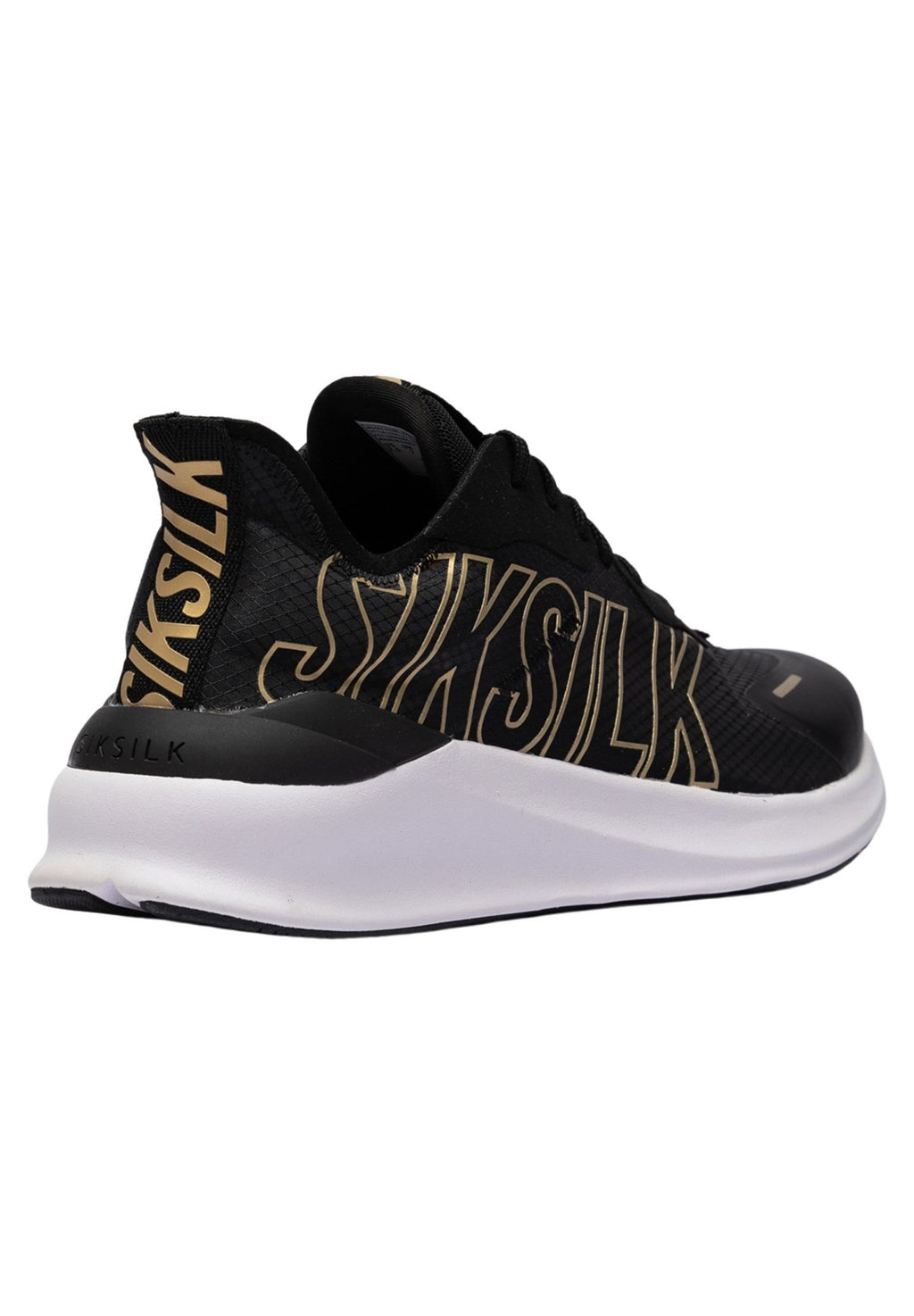 SIKSILK Mens Black & Gold Mako Performance Trainer