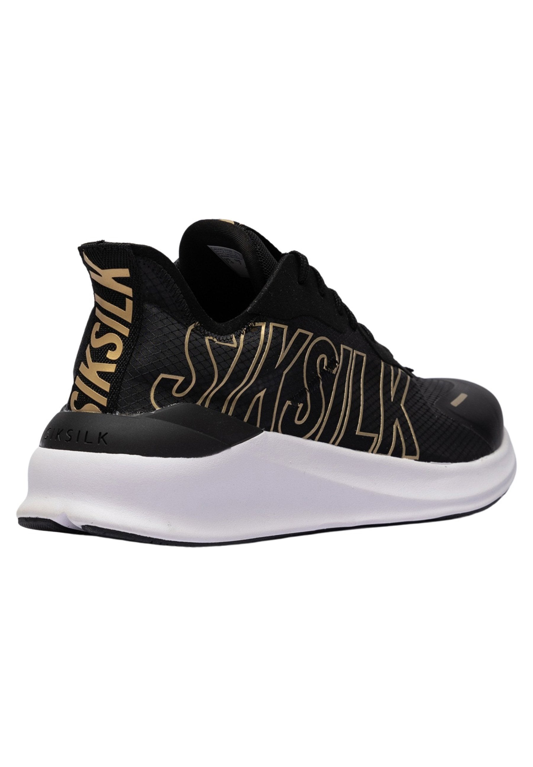 SIKSILK Mens Black & Gold Mako Performance Trainer