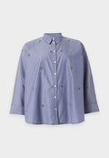 ONLY ONLNEW LINA GRACE - Button-down blouse - night sky/forest night
