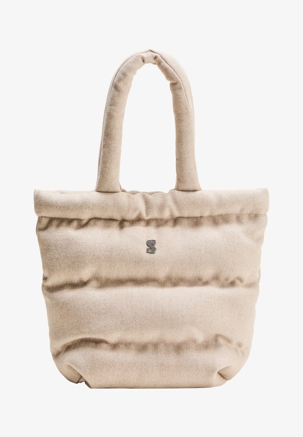 s.Oliver SHOPPER MIT STEPPUNG - Tote bag - sandfarben